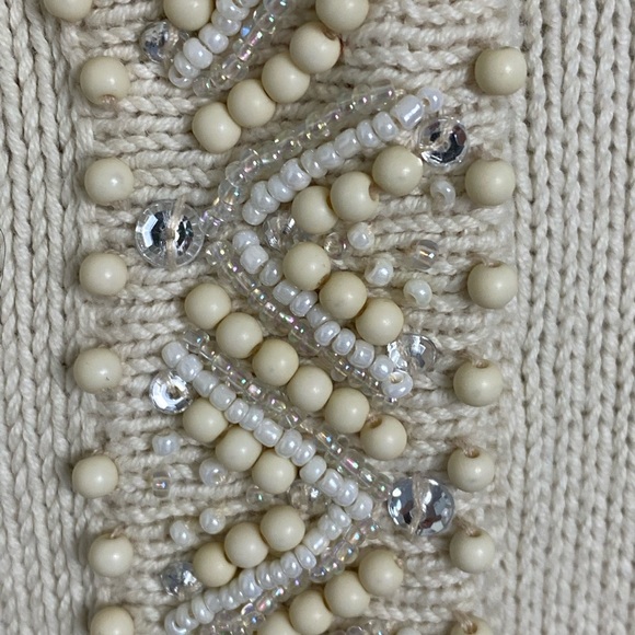 Isaac Mizrahi Sweater Shorts Sleeve with Sequins Med - Picture 6 of 9